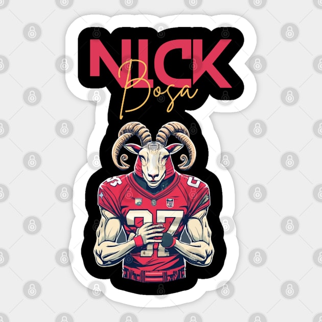 nick bosa the goat Sticker by Nasromaystro